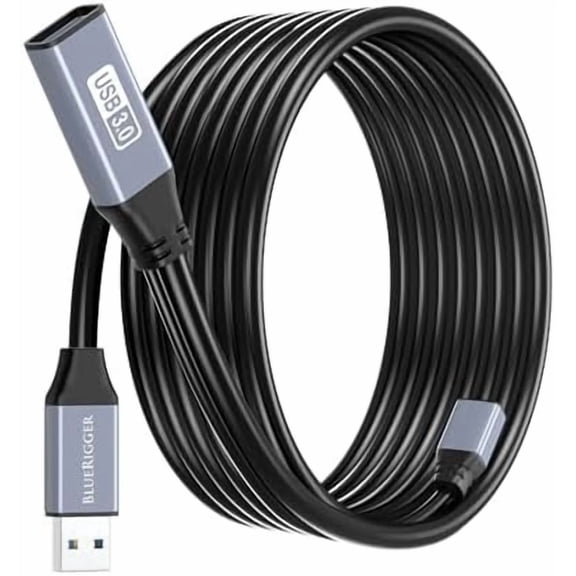 3.0 Extension (25FT, , 5 Gbps, Type A Male to Female Cord) - Long Repeater Extender for VR Headset, Printer, Hard Drive, Flash Drive, Keyboard, ,