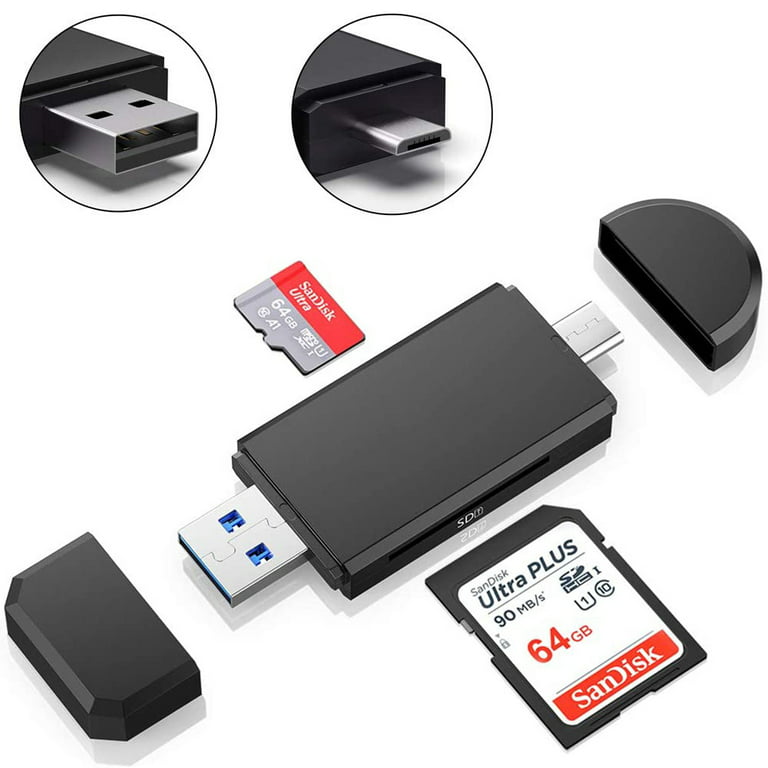 3.0 USB Type C Card Reader, SD / Micro SD Card Reader Memory Card