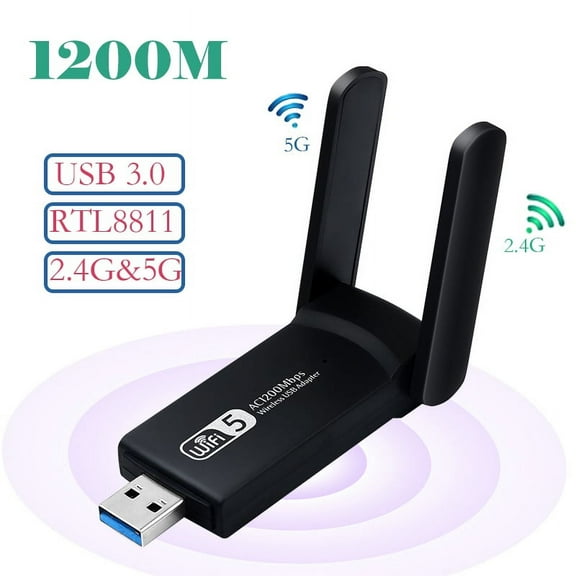 3.0 USB WiFi adapter 1200mbps wireless network adapter WiFi dongle dual band 2.4GHz 5GHz for Windows Vista Mac 10.6-10.15 Linux