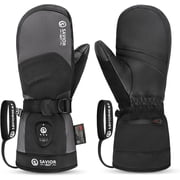 3.0 Upgraded Heated Mittens for Women,7.4V 3000mAh Battery Ski Gloves,Fast Charging&Bluetooth-Controlled Electric Waterproof Touchscreen Winter Gloves Ideal for Skiing Snowboarding,Camping