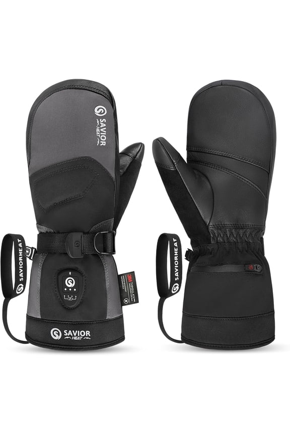 3.0 Upgraded Heated Mittens for Women,7.4V 3000mAh Battery Ski Gloves,Fast Charging&Bluetooth-Controlled Electric Waterproof Touchscreen Winter Gloves Ideal for Skiing Snowboarding,Camping