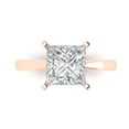 thumbnail image 1 of Clara Pucci 14K Rose Gold 3ct Clear Solitaire Ring for Women, 1 of 8