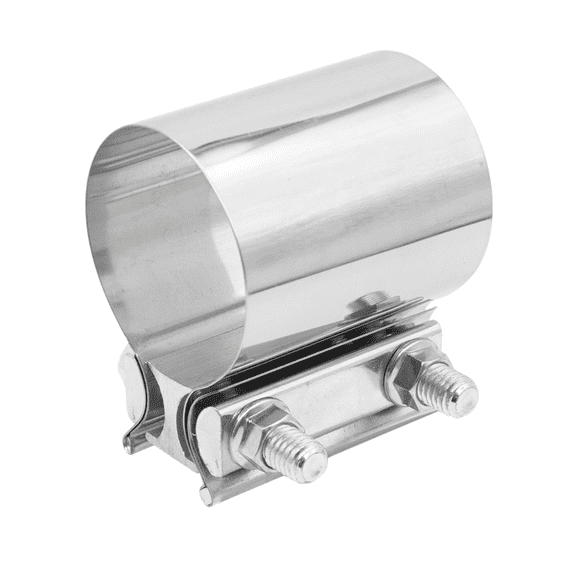 3.0 inch Exhaust Clamp, Butt Joint Band Clamp Sleeve Coupler, Stainless Steel Lap Joint Exhaust Pipe Clamp, for Pipes, Mufflers, Catalytic Converters