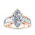 thumbnail image 1 of 3.00 Carat Marquise Cut Moissanite Wonderful Ring for Birthday Gift in Solid 14K Rose Gold Size 7 by Diamond-Capitals, 1 of 8