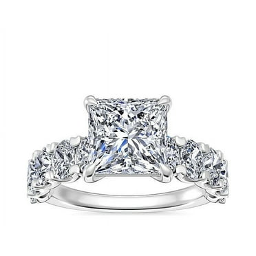 3.00 Carat Princess Cut Stunning IGI Lab Grown Diamond Solitaire Engagement Ring for Women in 950 Platinum Size 7 by CARATUP