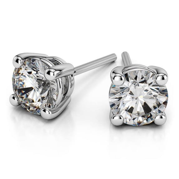 3.00 Carat Stunning Round Brilliant Cut Diamond Wedding Stud Earrings for women Solid 14K White Gold Push Back Beautiful Studs Earring