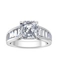 thumbnail image 1 of 3.00 Ct Asscher Cut Moissanite Diamond (D/VVS1) Latest Wedding Ring for Ladies Solid 14K White Gold Size 3.5 by Diamond-Capitals, 1 of 8