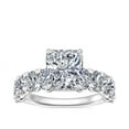 thumbnail image 1 of 3.00 Ct Radiant Cut Moissanite Diamond (D/VVS1) Shiny Engagement Ring for Ladies Solid 18K White Gold Size 3.5 by Diamond-Capitals, 1 of 8