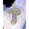 thumbnail image 1 of 3.00 Ct Round Cut Lab Created Diamond Customize Letter "P Pendant 14K Yellow Gold Plated, 1 of 3
