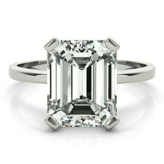3.00 Cts Octagon Moissanite Bridal Ring, Diamond Bridal Ring, White Gold Matching Ring, Moissanite Engagement Ring, Anniversary Ring for Her