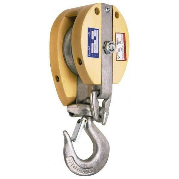 3, 000 Lbs. Load Limit, Swivel Latch Hook Snatch Block