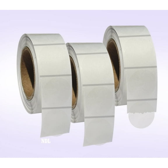 3,000 Super Clear Envelope/Package Seals 1" Round Circle Stickers/Labels 1,000 Per Roll - 3 Rolls in Each Pack - Total 3000 Labels per Pack