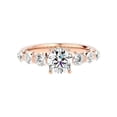 thumbnail image 1 of 3.00Ct Classic Round Cut Moissanite Diamond Anniversary Ring for Women in 14K Rose Gold Size 11 (D/VVS1) by Diamond-Capitals, 1 of 8