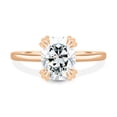 thumbnail image 1 of 3.00Ct Elongated Cushion Cut Lab-Grown Diamond Solitaire Engagement Ring, 18K Rose Gold, 1 of 7