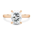 thumbnail image 1 of 3.00Ct Elongated Cushion Cut Lab-grown diamond Solitaire Engagement Ring, Hidden Halo, 18K Rose Gold, 1 of 7