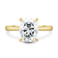thumbnail image 1 of 3.00Ct Elongated Cushion Cut Lab-grown diamond Solitaire Engagement Ring, Hidden Halo, 18K Yellow Gold, 1 of 7