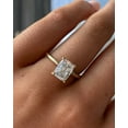 thumbnail image 1 of 3.00Ct Elongated Cushion Cut Moissanite Engagement Ring, Hidden Halo, 18K Yellow Gold, 1 of 7
