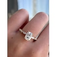 thumbnail image 1 of 3.00Ct Elongated Cushion Cut Moissanite Solitaire Engagement Ring, Accent Band, 14K White Gold, 1 of 7