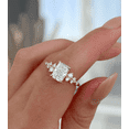 thumbnail image 1 of 3.00Ct Elongated Cushion Lab-grown diamond Engagement Ring, Accent Stones, 14K White Gold, 1 of 7