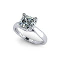 thumbnail image 1 of 3.00ct Asscher Lucita Solitaire Simulated Diamond Wedding Engagement Ring 14K Gold-8.0mm-Size 8, 1 of 7