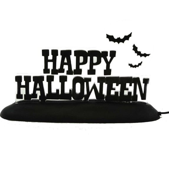 3.00In Happy Halloween Lit Sign, Acrylic, Halloween 4025407
