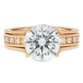 thumbnail image 1 of 3.02 ct Brilliant Round Cut Real Genuine Natural Diamond SI1-SI2 J-K 14K Yellow Gold Engagement Wedding Bridal Set Designer Ring bW/ Set size 4.5, 1 of 7