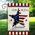 thumbnail image 1 of TOPRenddon 4th of July Double-Sided Linen Garden Flag - Patriotic Outdoor Yard Decor, All-Weather 12x18 Inch Independence Day Banner for Porch, Lawn & Fence, 1 of 5