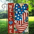 thumbnail image 1 of TOPRenddon 4th of July Double-Sided Linen Garden Flag - Patriotic Outdoor Yard Decor, All-Weather 12x18 Inch Independence Day Banner for Porch, Lawn & Fence, 1 of 5