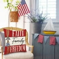 thumbnail image 1 of TOPRenddon 18"x18" Patriotic Star Pillow Cover - 4th of July Flag Decor for Indoor/Outdoor Use, Machine Washable Linen Cushion Cover (Multicolor), 1 of 7