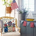 thumbnail image 1 of TOPRenddon 18"x18" Patriotic Star Pillow Cover - 4th of July Flag Decor for Indoor/Outdoor Use, Machine Washable Linen Cushion Cover (Multicolor), 1 of 7