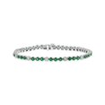 thumbnail image 1 of 3.09 CTW Diamond & Emerald Bracelet, 14K White Gold, 1 of 1