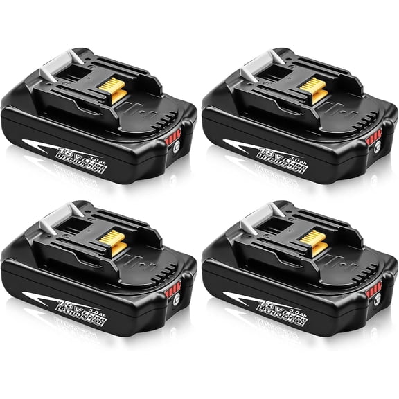 3.0Ah 4-Pack 18V Battery Replacement for Makita 18V Battery BL1820B-2 BL1830B-2 Compatible with Makita BL1815 BL1820 BL1830 BL1830B 1840B 1850B BL1860B