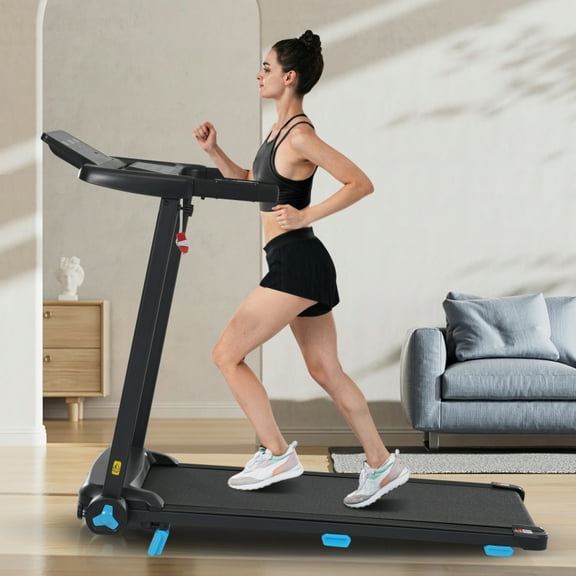3.0HP Quiet Foldable Treadmills with Incline for Home, 10.0MPH 300 LBS Weight Capacity Home Exercise Equipment Treadmills with Heart Rate Sensors,Type C & USB Charge Station ,Bluetooth