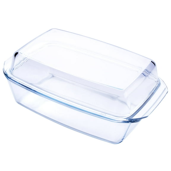 3.0L Rectangular Tempered Glass Casserole Dish with Glass Lid