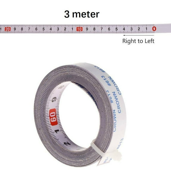 3.0M Self Adhesive Metric Miter Track Tape Measure Scale Ruler Woodworking Tools