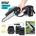 thumbnail image 1 of Hormy Mini Chainsaw Cordless 6 Inch with 2 Battery, Mini Power Chain Saw with Security Switch Handheld Small Chainsaw for Tree Trimming Wood Cutting, 1 of 12