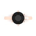 thumbnail image 1 of Clara Pucci 14K Rose Gold 3ct Onyx Solitaire Ring for Women, 1 of 8
