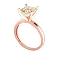thumbnail image 1 of 3.0ct Round Cut Blue Natural Swiss Blue Topaz 18k Pink Rose Gold Engraving Statement Bridal Wedding Solitaire Designer Ring Size 7.5, 1 of 7