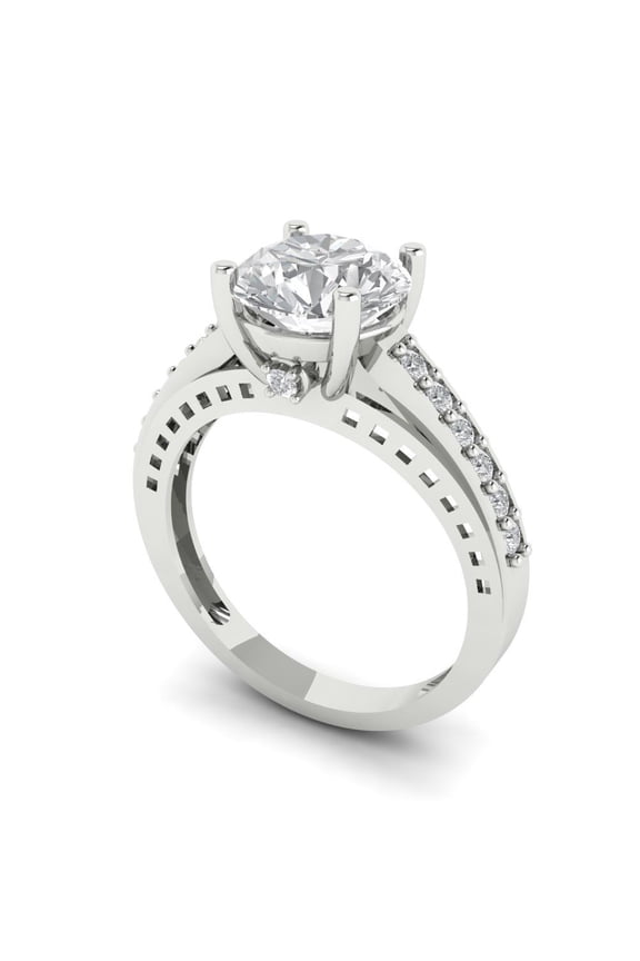 3.0ct Round Cut Red Ruby 18k Pink Rose Gold Engraving Statement Bridal Wedding Solitaire Designer Ring Size 6.75