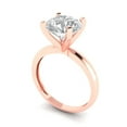 thumbnail image 1 of 3.0ct round cut clear moissanite 18k rose gold Bridal Wedding Engagement Promise Anniversary Ring for Women size 9.25, 1 of 7