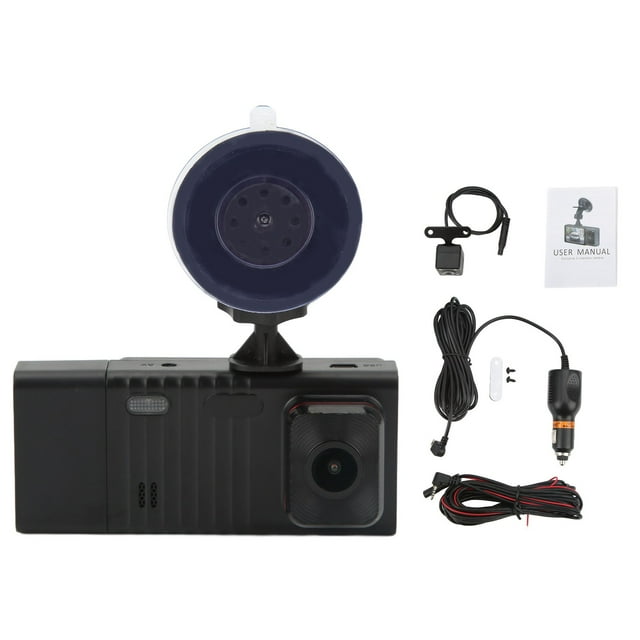 3.0in Car Dash Cam 3 Lens Night Vision G Sensor Loop Recording Motion
