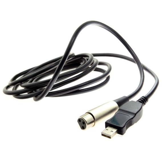 3.0m Length USB to 3Pin Mic Cable Professional Link Wire Easily Sound Transfer in Video Production and Online Meetings