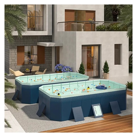 3.0m PVC folding pool (not inflatable) bathes and cools in summer, suitable for outdoor patio beach garden