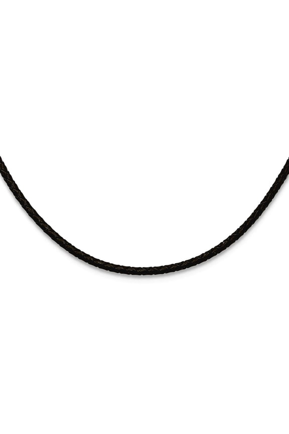 3.0mm Leather Polished Fancy Lobster Closure Weave Necklace 20 Inch Pendant Necklace for Women