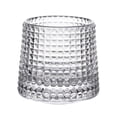 thumbnail image 1 of 3.1*2.7" 6 Oz Glasses â Clear Ribbed Fashioned Glass & Tealight Votive Candle Holder Set, for Bourbon Drinks, Home Decor, Wedding Centerpiece, Party Dinner, 1 of 7