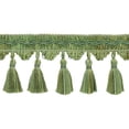 thumbnail image 1 of 3 1/2" (8.5cm) Veranda Collection Elegant Scalloped Tassel Fringe Trim # VTF035, Frost Green #VNT32 (Light Green, Blue Green, Yellow Green) 5 Yards (15 ft/4.5m), 1 of 1