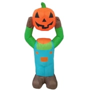 3 1/2' Air Blown Inflatable Pumpkin Head Boy Halloween/Fall Yard Decoration