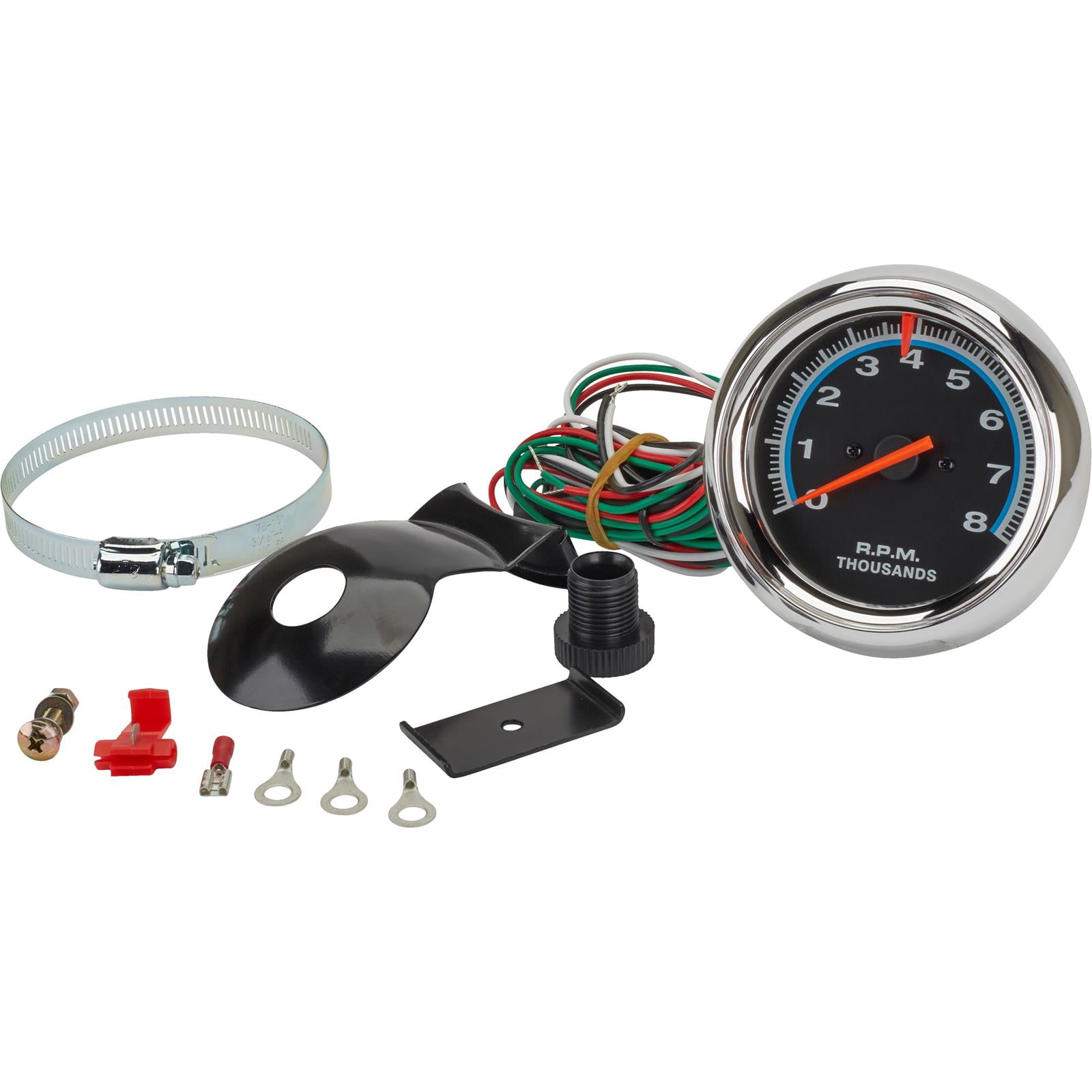31/2" Chrome Electric Tachometer Kit 8K RPM Perfect for Hot Rods