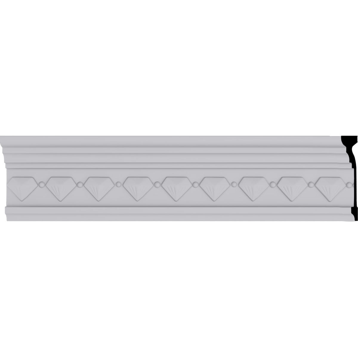 Franklin White Primed Polyurethane Crown Moulding 94.5"