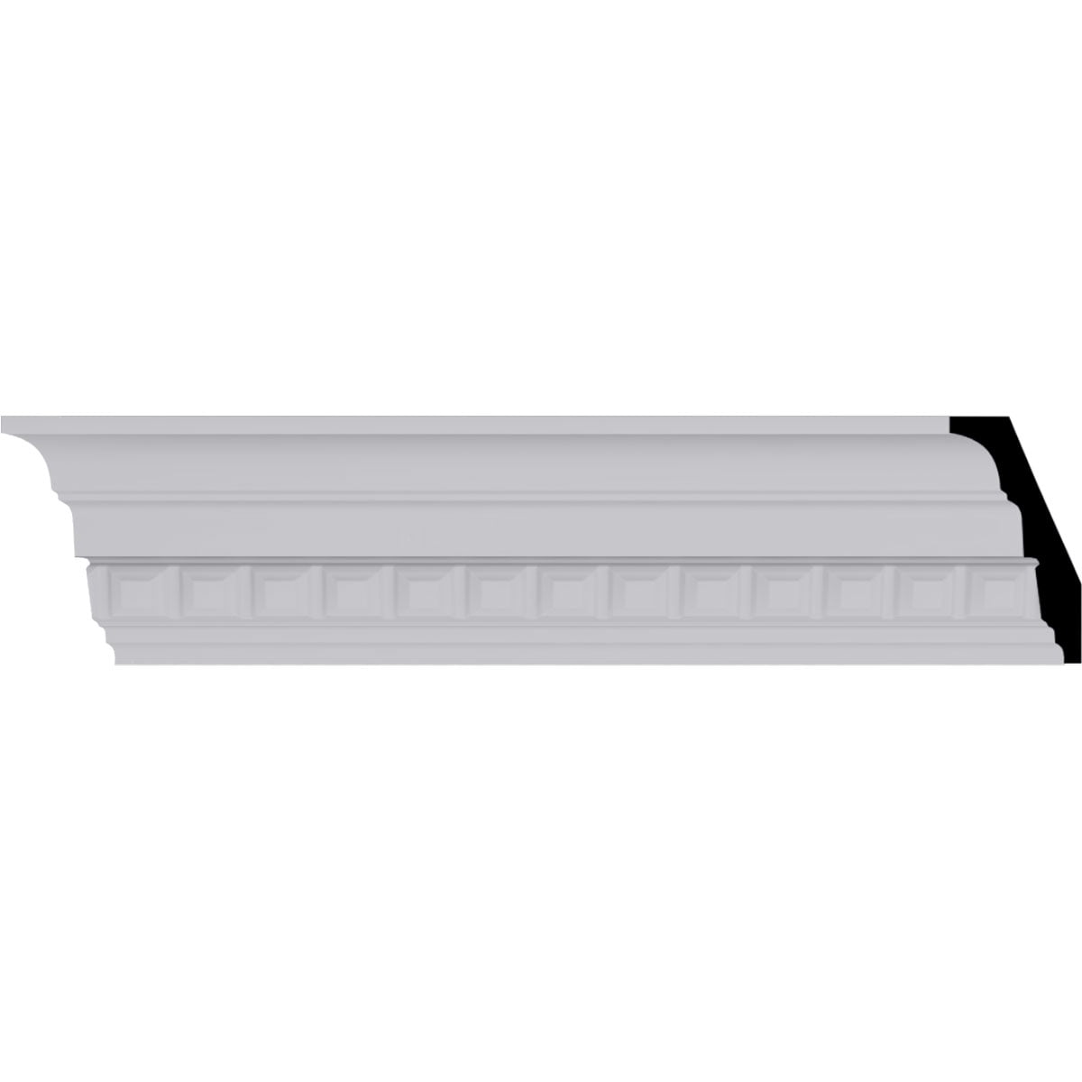 White Polyurethane Sequential Crown Moulding 94.5" Length
